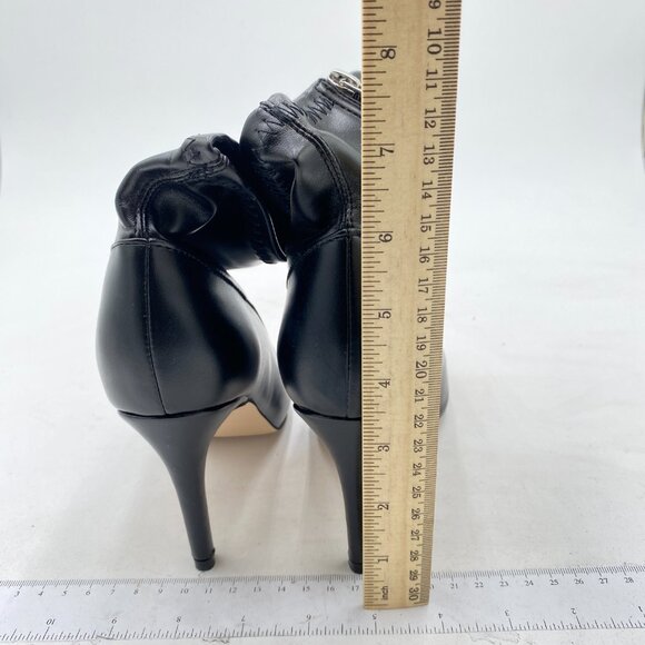 Black Women Dressy Peep Toe High Heel Ankle Boots Stiletto Side Zipper Shoes - Picture 3 of 6